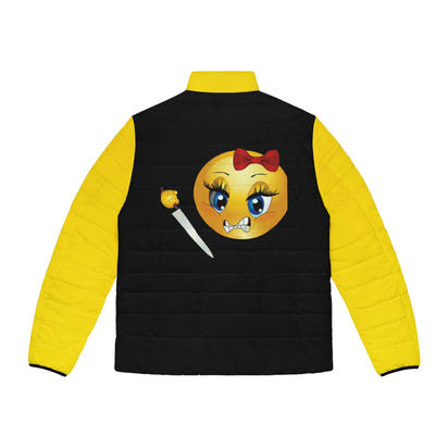 Men's Black & Yellow Puffer Jacket