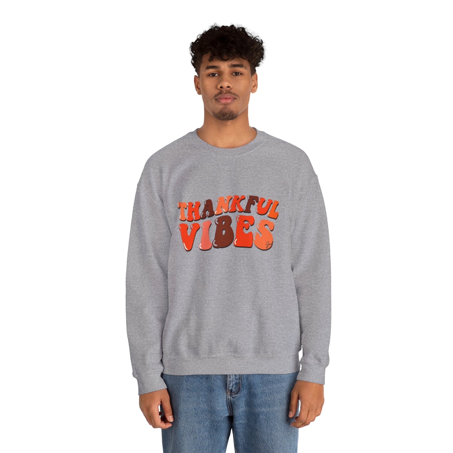 Thankful Vibes Heavy Blend™ Crewneck Sweatshirt