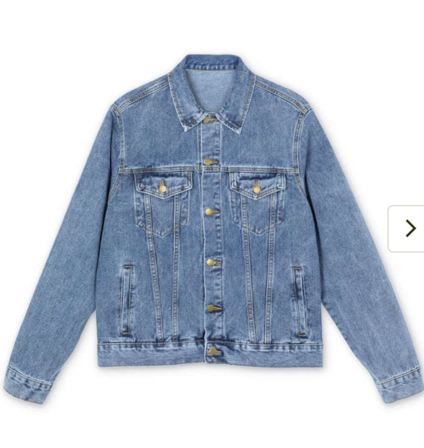 Denim Jacket - "Built For This" Graphic Back Streetwear Trucker Jacket