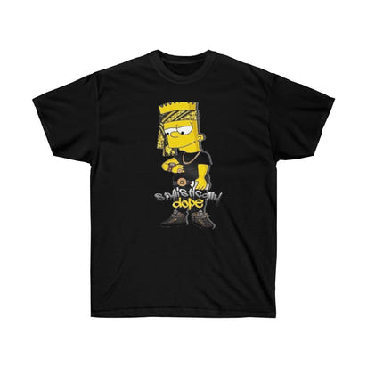 Dope Bart Unisex Tee, Custom T-shirt, Graphic T-shirt, Bart Simpson Tee - CustomDripStore