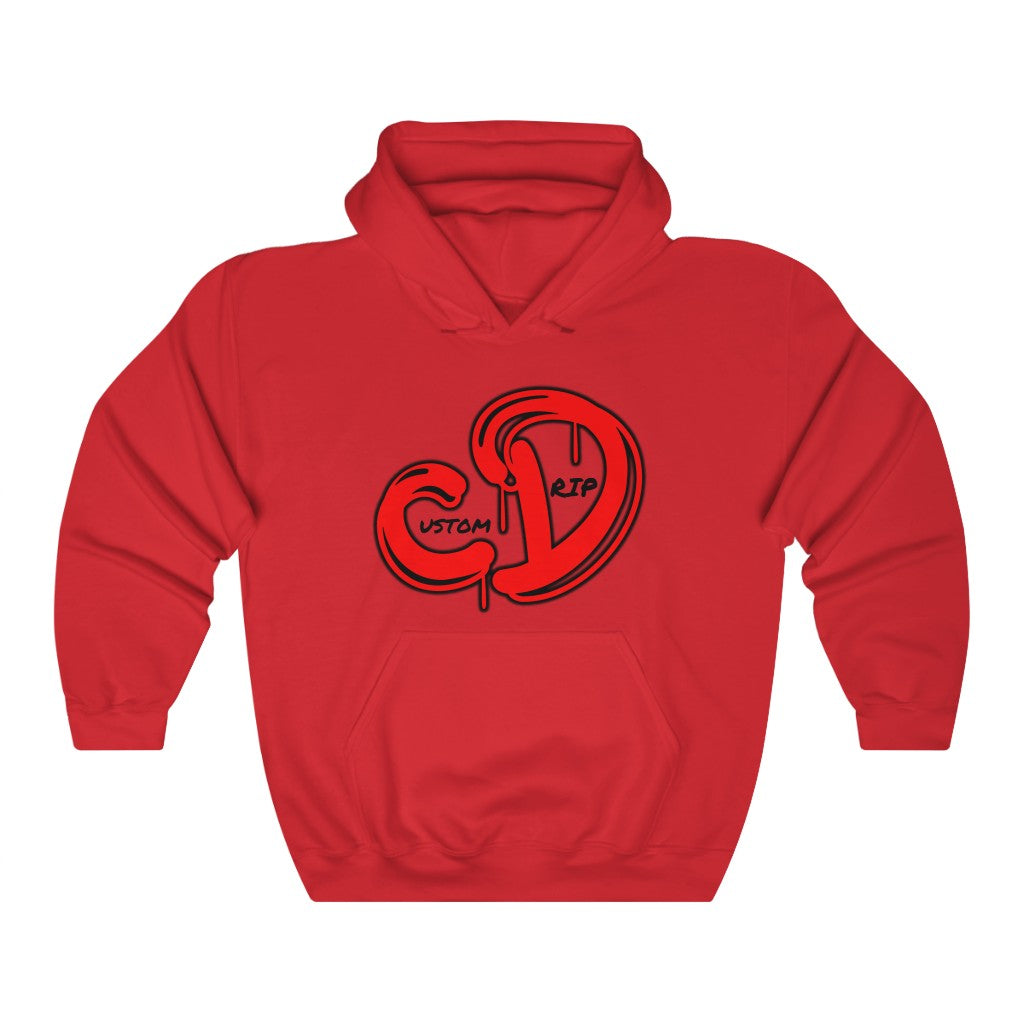 Red logo custom drip Unisex Heavy Blend™ Hooded Sweatshirt - CustomDripStore