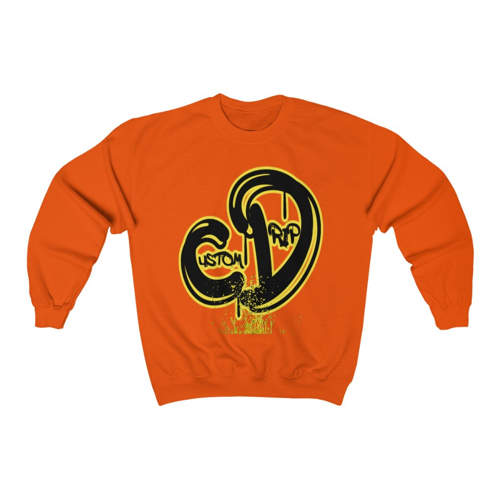 Black & Yellow custom drip Unisex Heavy Blend™ Crewneck Sweatshirt - CustomDripStore