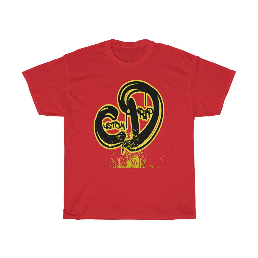 Black & Yellow Custom Drip Unisex Heavy Cotton Tee - CustomDripStore