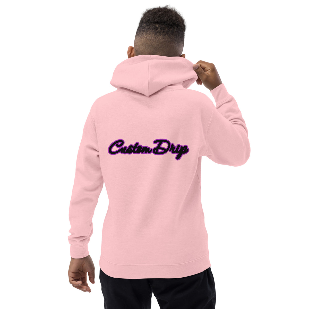 Custom Drip's Purple & Black logo Kids Hoodie - CustomDripStore