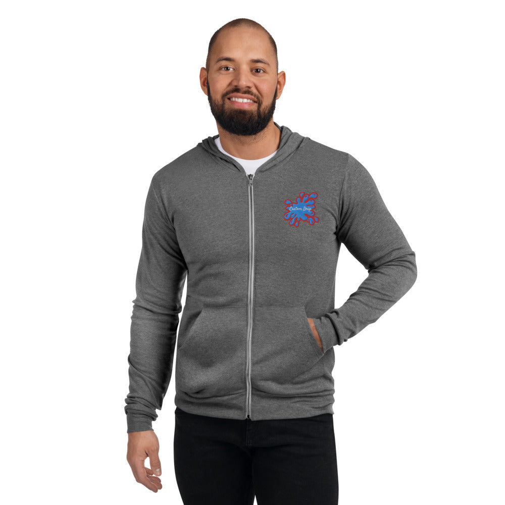 Drip Splash Unisex zip hoodie - CustomDripStore