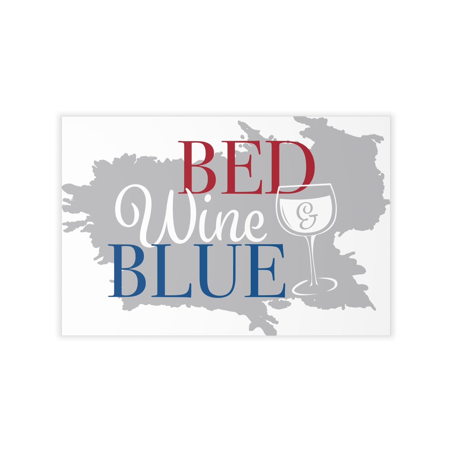 Bed Wine Blue Wall Decals