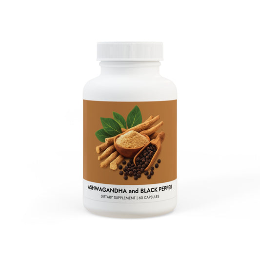 Ashwagandha and Black Pepper Supplement (60 capsules)