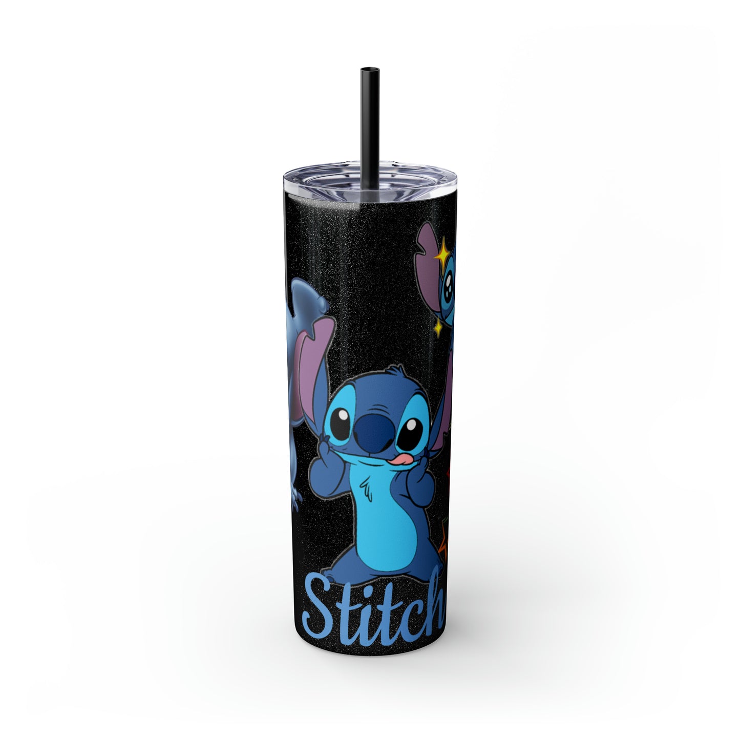 Stitch Skinny Tumbler with Straw, 20oz
