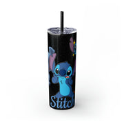 Stitch Skinny Tumbler with Straw, 20oz