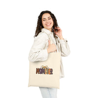 Monster Pattern Tote Bag — Cute Halloween Cotton Canvas Tote