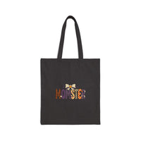 Monster Pattern Tote Bag — Cute Halloween Cotton Canvas Tote