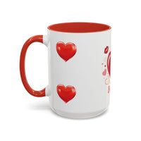 Valentine "Be Mine" Accent Coffee Mug — Heart & Kisses (11/15 oz)