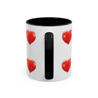 Valentine "Be Mine" Accent Coffee Mug — Heart & Kisses (11/15 oz)