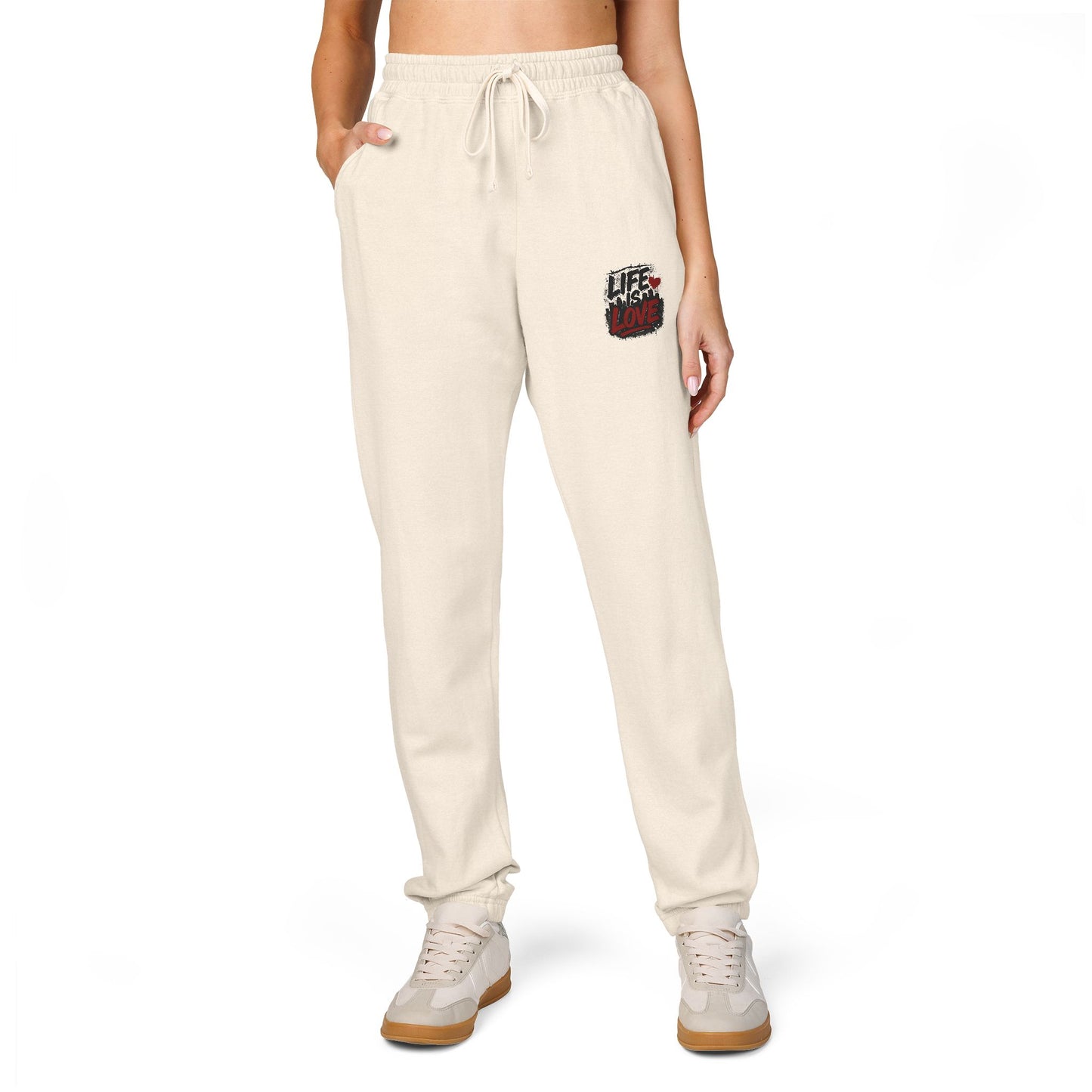 Life Is Good Sweatpants — Cozy Garment-Dyed Fleece Sweatpants