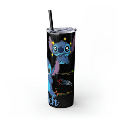 Stitch Skinny Tumbler with Straw, 20oz