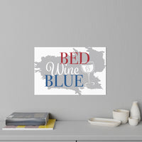 Bed Wine Blue Wall Decals