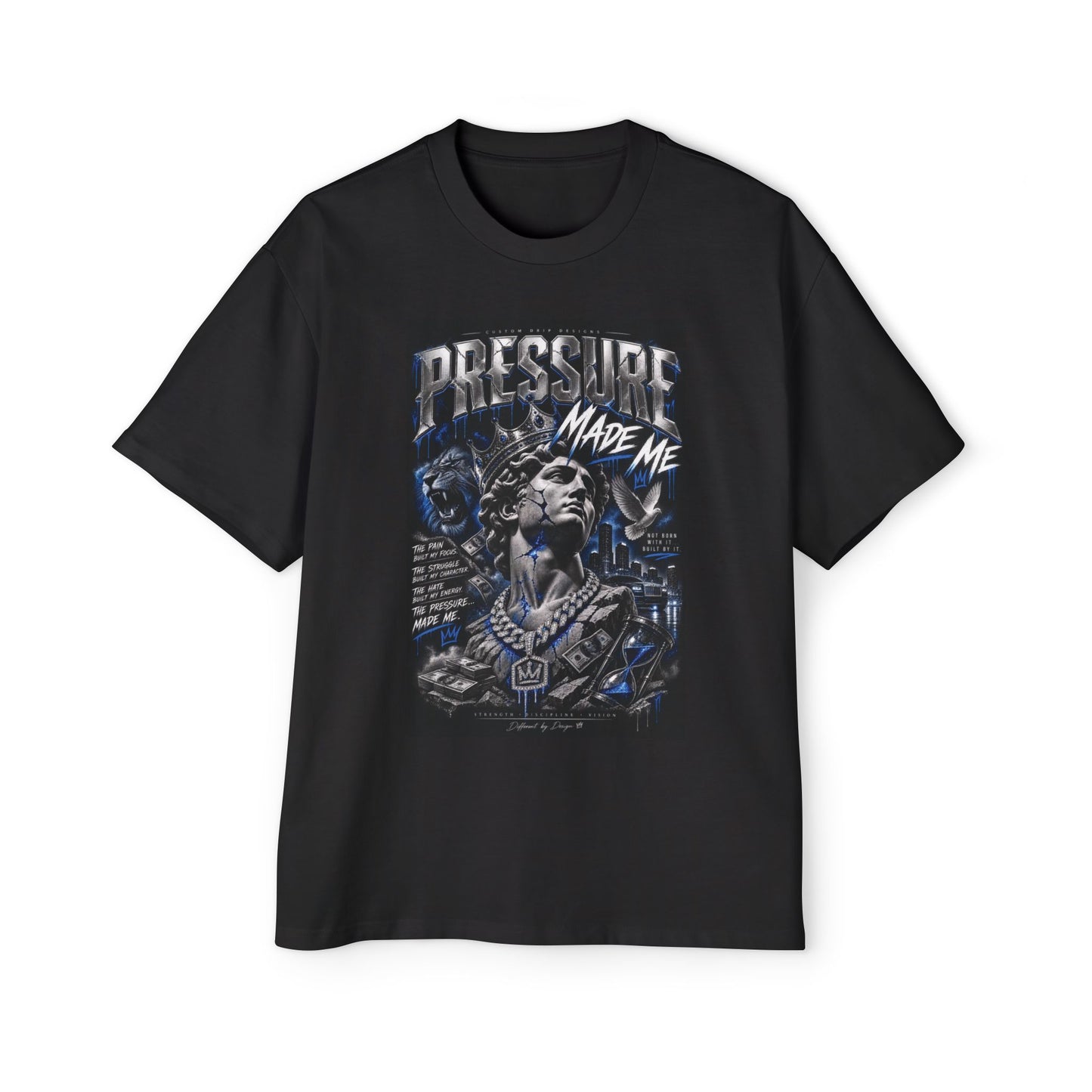 Pressure Made Me Tee — Graphic Men's Oversized Streetwear Shirt