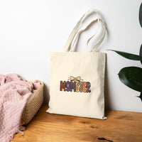 Monster Pattern Tote Bag — Cute Halloween Cotton Canvas Tote