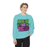 Garment-Dyed Sweatshirt Wake Up Get the Bag - Unisex