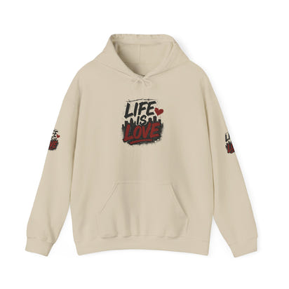 Life Is Love Hoodie — Inspirational Graphic Sweatshirt