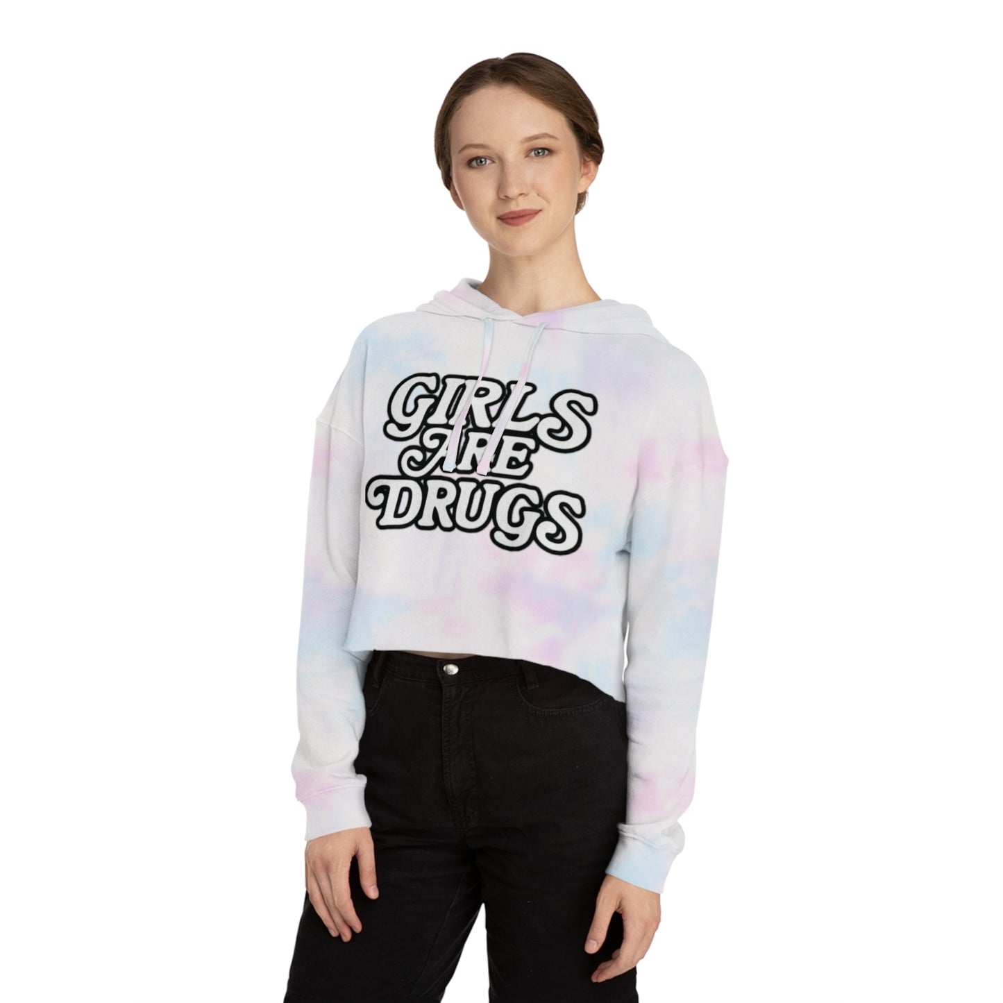 Girls Are Drugs Cropped Hoodie