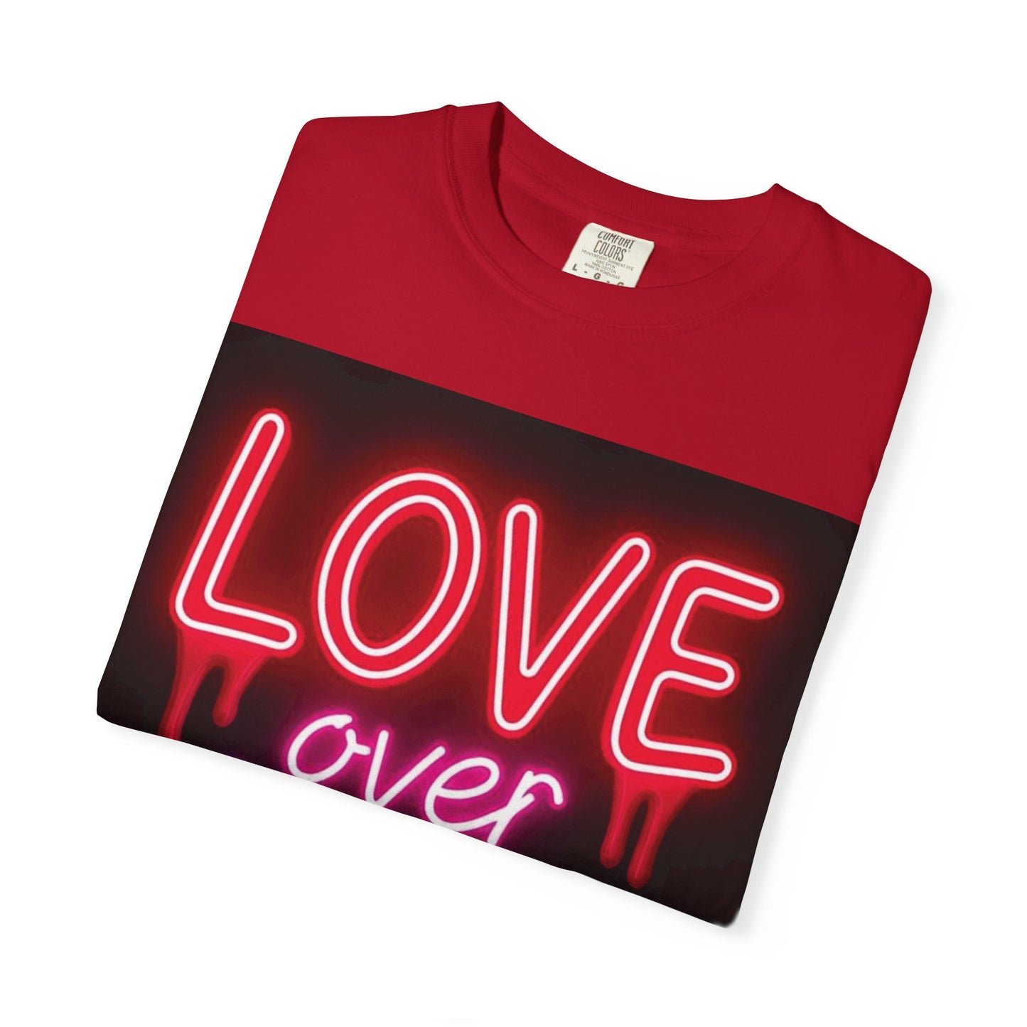 Garment-Dyed T-shirt Love over Hate