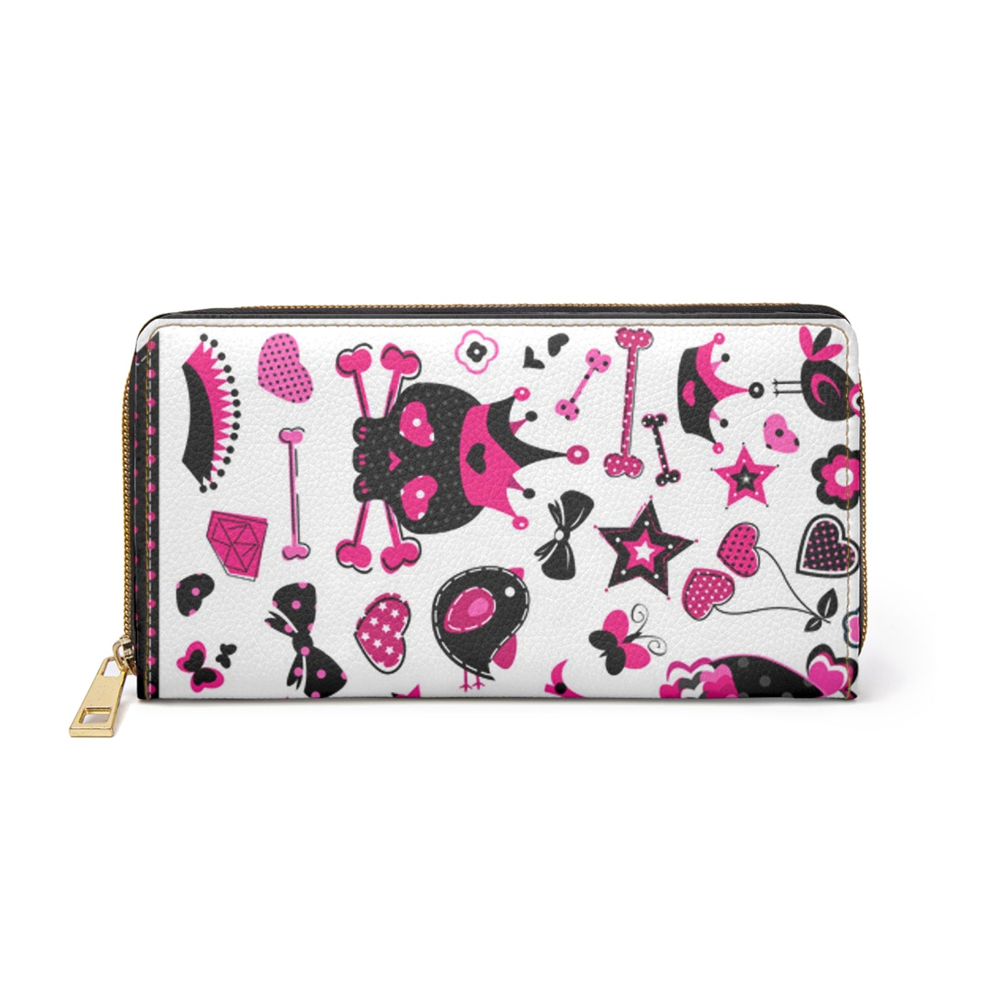 Sassy Skull Zipper Wallet