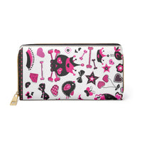 Sassy Skull Zipper Wallet