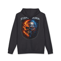 Skull Flame Hoodie — "System Burn" Cyberfire Graphic Hooded Sweatshirt