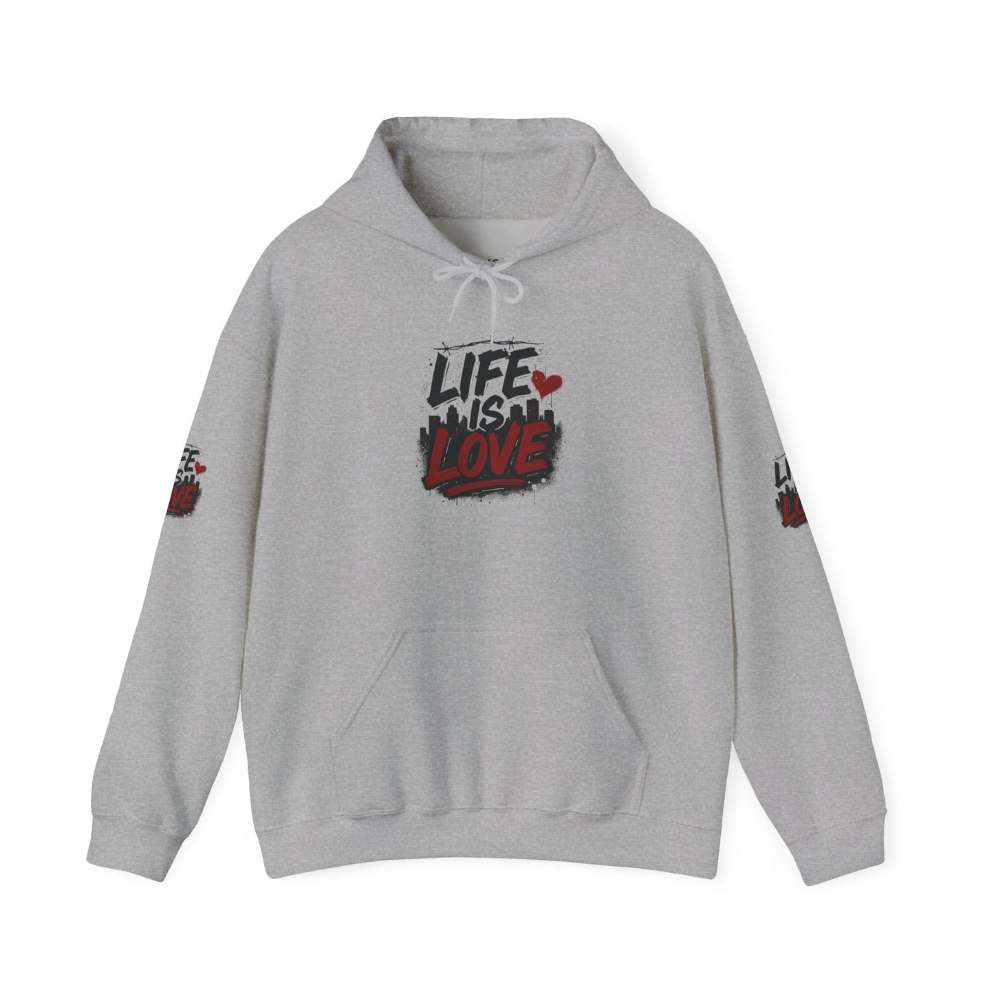 Life Is Love Hoodie — Inspirational Graphic Sweatshirt