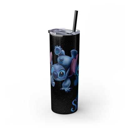 Stitch Skinny Tumbler with Straw, 20oz
