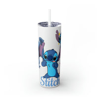 Stitch Skinny Tumbler with Straw, 20oz