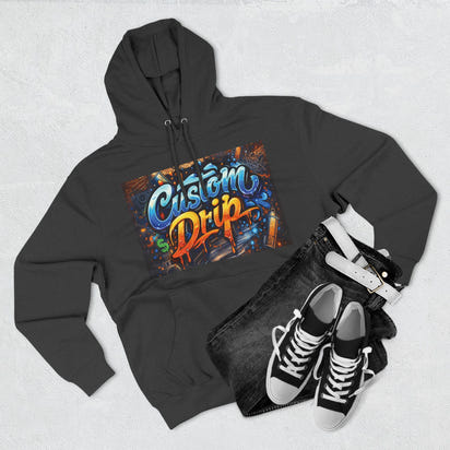 Custom Drip Urban Hoodie — Three-Panel Fleece Hoodie