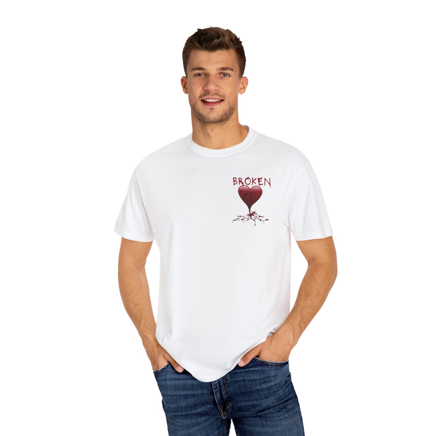 Broken Heart Unisex Garment-Dyed T-shirt