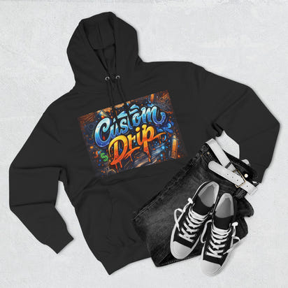 Custom Drip Urban Hoodie — Three-Panel Fleece Hoodie