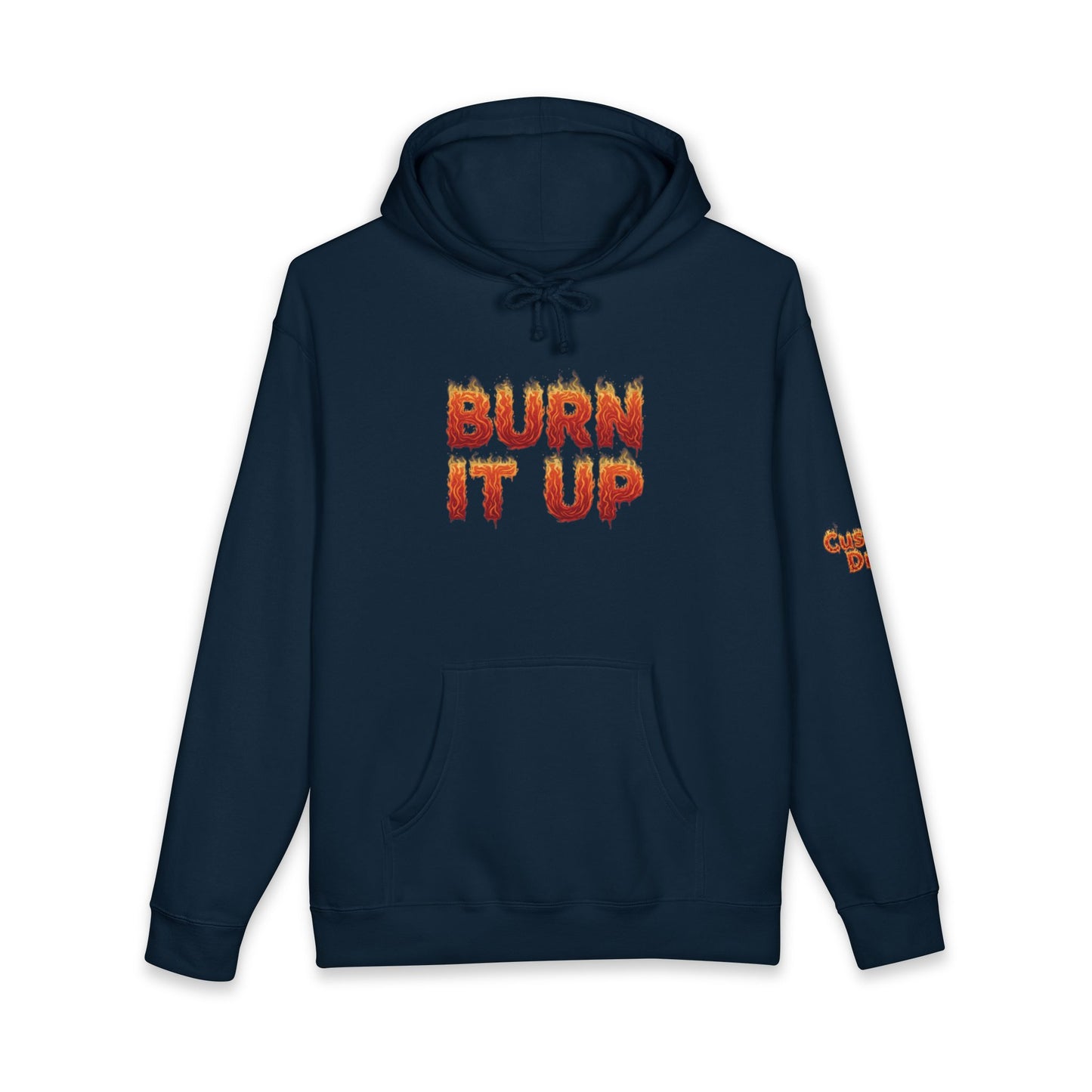 Burn It Up Hoodie — Fiery Skull Motorcycle Graphic Sweatshirt