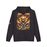 Burn It Up Hoodie — Fiery Skull Motorcycle Graphic Sweatshirt