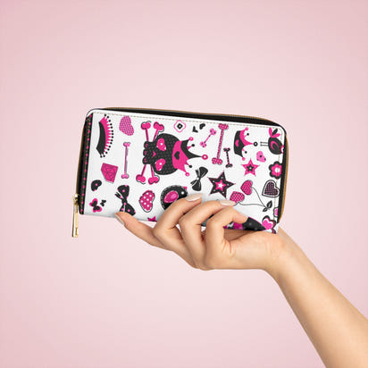 Sassy Skull Zipper Wallet