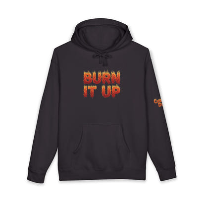 Burn It Up Hoodie — Fiery Skull Motorcycle Graphic Sweatshirt