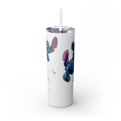 Stitch Skinny Tumbler with Straw, 20oz