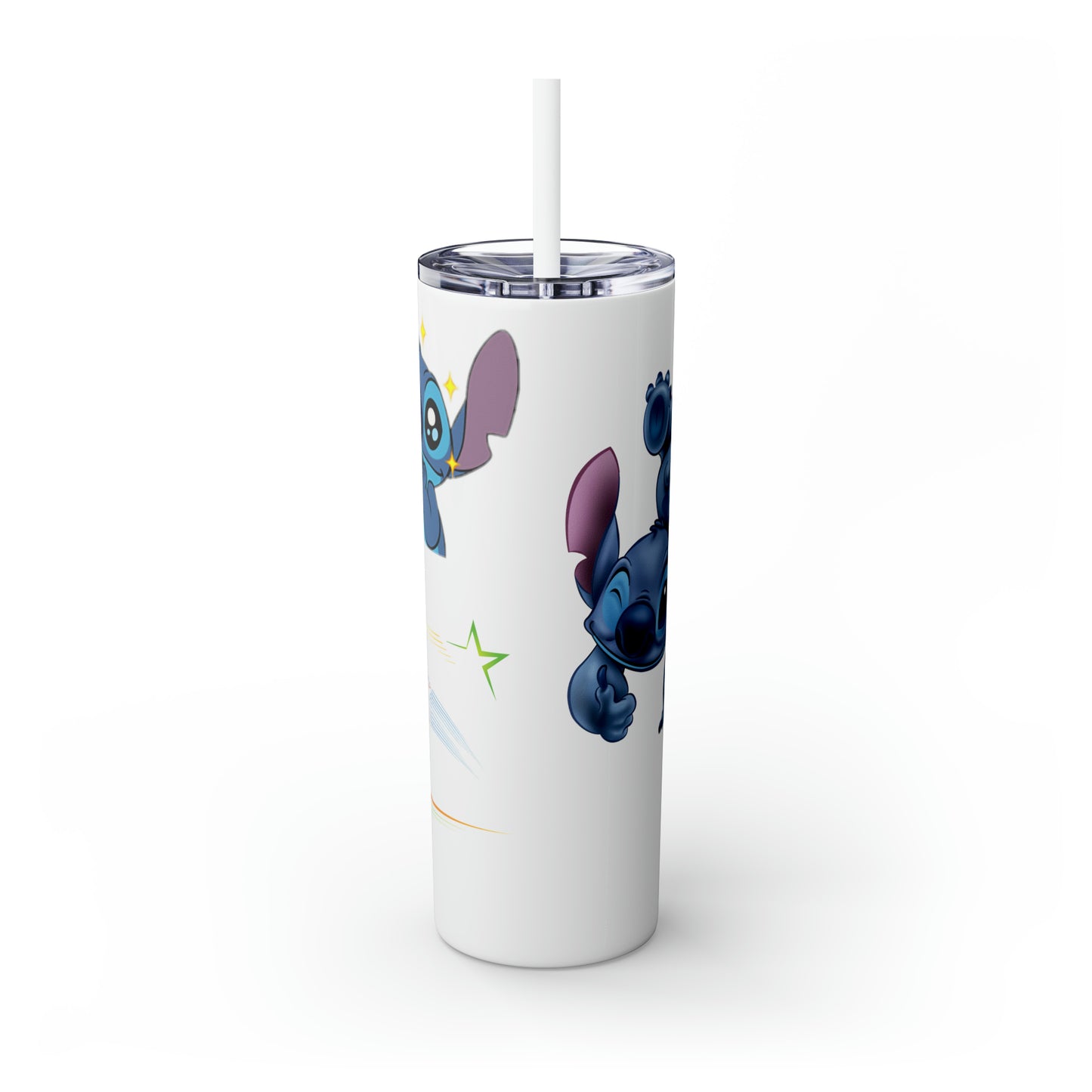 Stitch Skinny Tumbler with Straw, 20oz