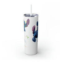 Stitch Skinny Tumbler with Straw, 20oz