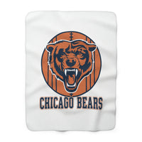 Chicago Bears Sherpa Fleece Blanket — Cozy NFL Throw with Bear Logo