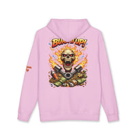 Burn It Up Hoodie — Fiery Skull Motorcycle Graphic Sweatshirt