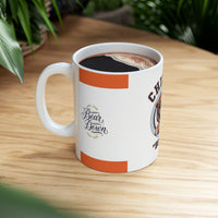 Chicago Bears Retro Roaring Bear Football Ceramic Mug — 11oz & 15oz