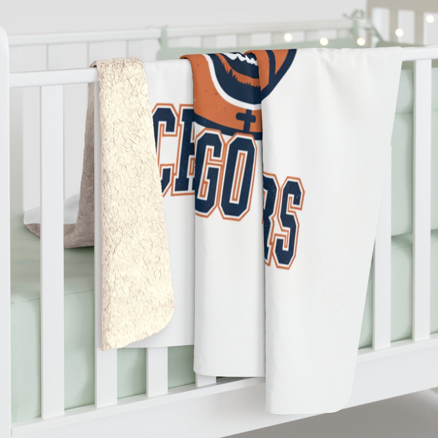 Chicago Bears Sherpa Fleece Blanket — Cozy NFL Throw with Bear Logo