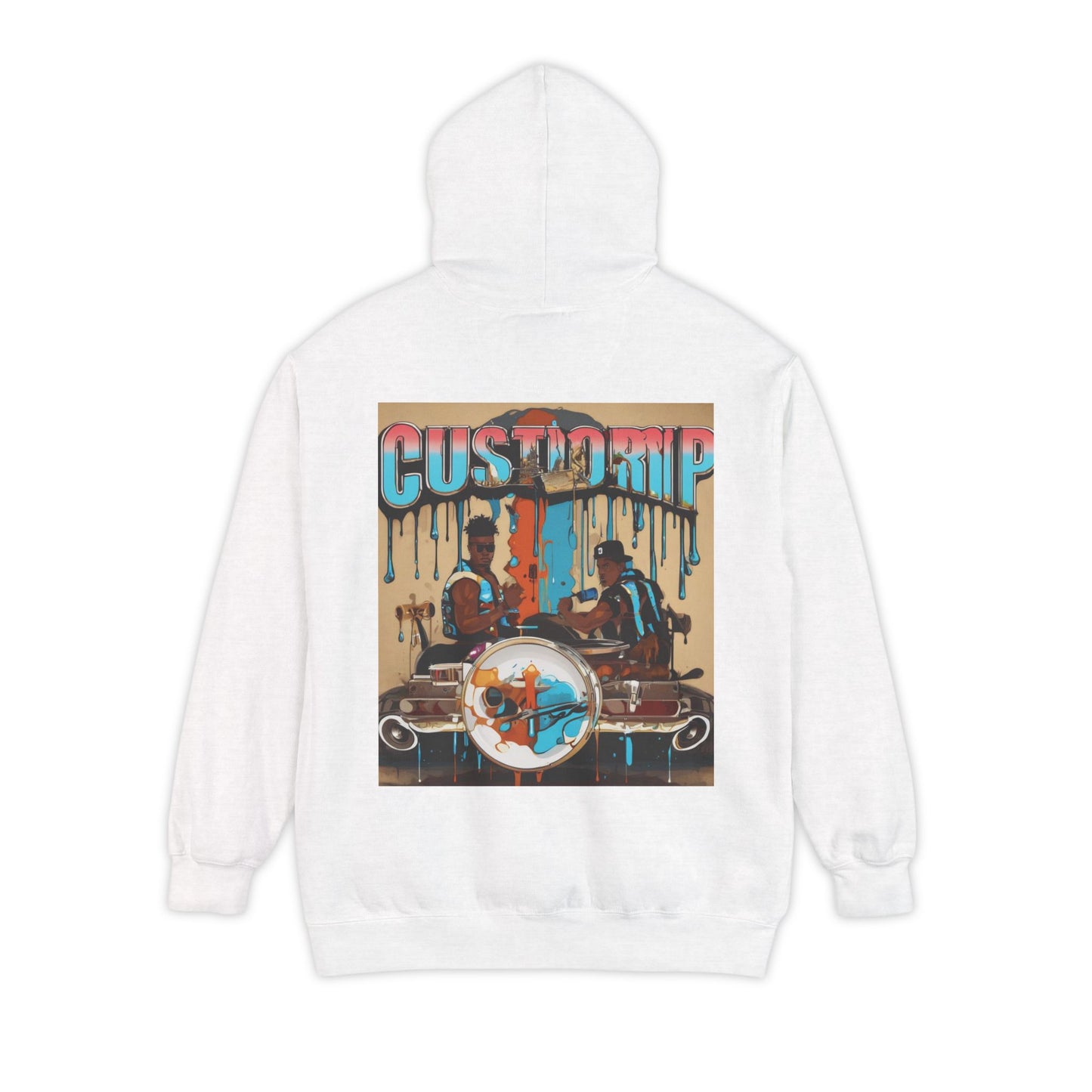 Hoodie Custom Drip Design Garment-Dyed