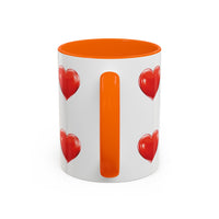 Valentine "Be Mine" Accent Coffee Mug — Heart & Kisses (11/15 oz)