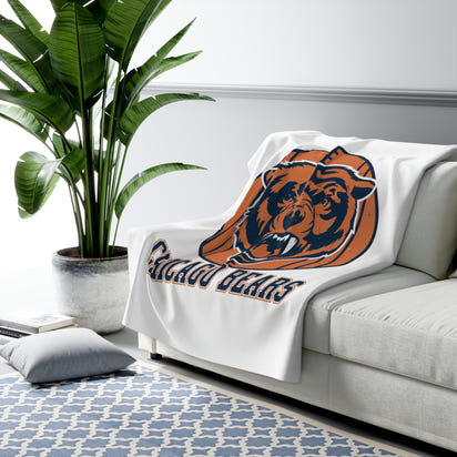 Chicago Bears Sherpa Fleece Blanket — Cozy NFL Throw with Bear Logo