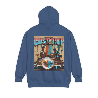 Hoodie Custom Drip Design Garment-Dyed